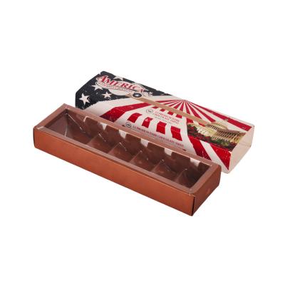 China cajas de empaquetado del regalo de encargo grueso del chocolate de 1m m con las fundas plásticas del parte movible en venta