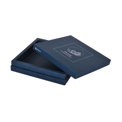 China Dark Blue Paperboard Chocolate Paper Boxes Square Shape 2mm Thick Eco Friendly for sale