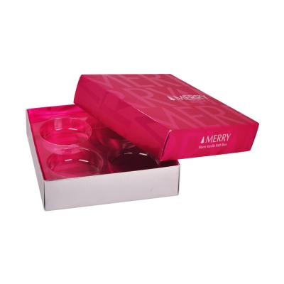 Chine Insertion UV imprimée faite sur commande Lidded de PVC de Rose Red Glossy Logo With de boîtes de savon à vendre