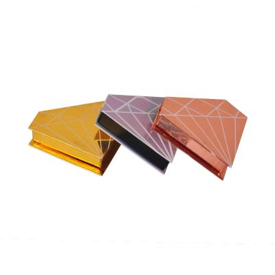 China Irregular Shape Cardboard Eyelash Box With CMYK Printing Custom Logo for sale
