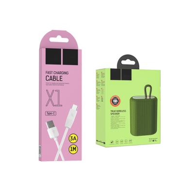 China 4 Colors Printed Electronics Cardboard Box SBS Material For Charging Cable for sale
