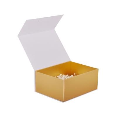 China White Orange 2mm Paperboard Matte Lamination Hot Foil Stampping In Gold Clothing Box Packaging for sale