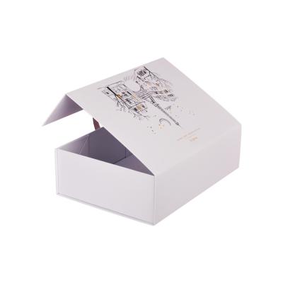 China Shiny Gold Logo Paper Packing Boxes With Offset CMYK Printing Color for sale