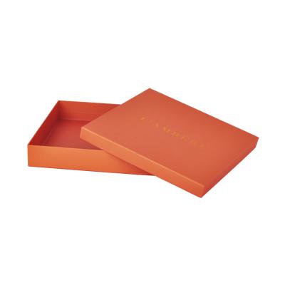 China Hard Cardboard Paper Packing Boxes Orange Color With Custom Logo for sale