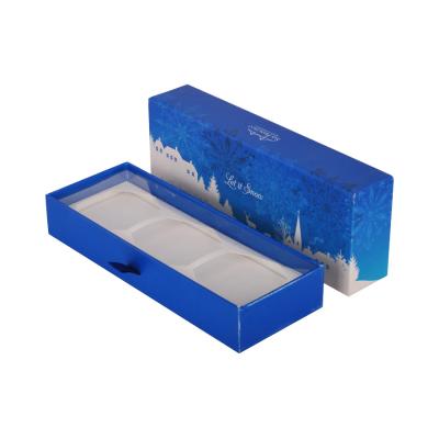 China Blue And White 2mm Thick Cardboard Matte Lamination Soap Packaging Paper Box Drawer Box for sale