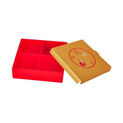 China UV Coating Red Drawer Paper Box Packaging Moon Cake With Insert à venda