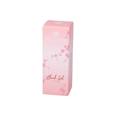 中国 Coated Paper Pink Cosmetic Box Packaging Blush Embossing Printing 販売のため