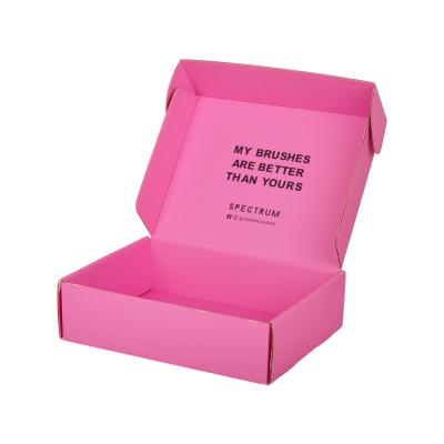 China Pink Corrugated Paper Mailer Box Packaging Clothing E-Commerce Shipping for sale
