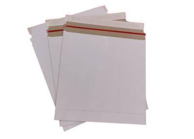 China 350gsm 24pt Eco Friendly Rigid Mailers White Paperboard With Self Seal for sale