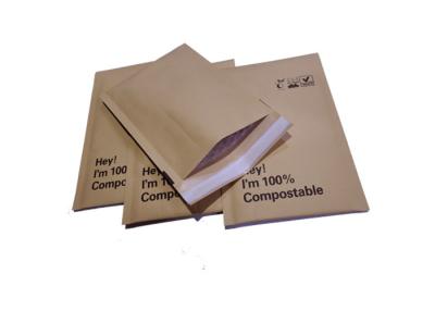 China Kraft Bubble PBAT Biodegradable and Compostable Bags With Self Sealing for sale