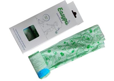 China Light Green EN13432 Plastic Free Packaging Bags Biodegradable For Dog for sale