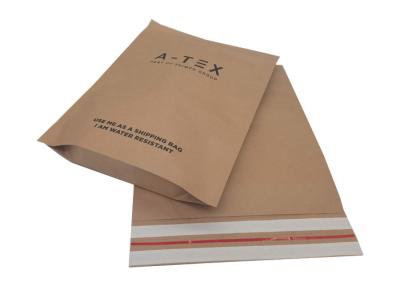 China 370x450mm Biodegradable Paper Bags 80mm Flap Recycled Kraft Paper Bags for sale