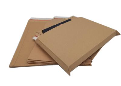 China Kraft brown 24pt Corrugated Cardboard Envelopes With Hot Melt glue for sale