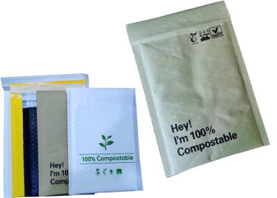 China EcoMailer OEM Plastic Free Packaging 100% Biodegradable Kraft Bubble Mailers for sale