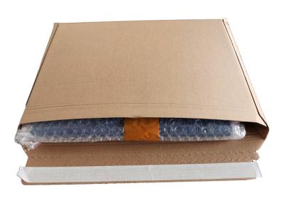 China Corrugated 28pt 550gsm Kraft Mailing Box Self Sealing for sale