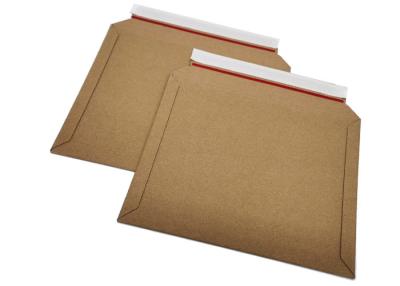 China Durable 600gsm Eco Friendly Rigid Mailers Kraft Stay Flat Mailers for sale
