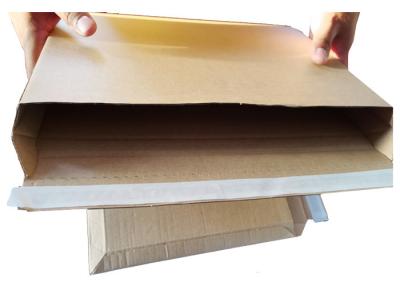 China Recycled A4 Size Eco Friendly Rigid Mailers Corrugated Cardboard Envelope Box for sale