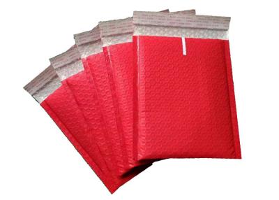 China Self Adhesive Red Metallic Bubble Mailers LDPE Poly Mailer Shipping Bags for sale