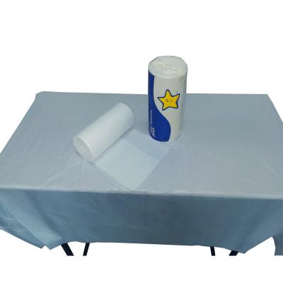 China Easy Tore Off Opaque White HDPE Plastic Disposable Tablecloths for sale