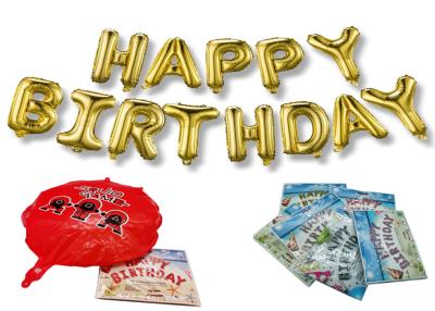 China ISO9001 Inflatable Mylar Foil Happy Birthday Balloons Banner for sale
