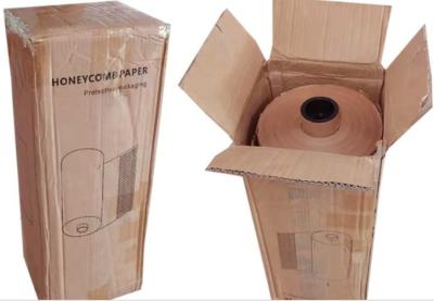 China Packaging Paper Cushioning Kraft Wrap Honeycomb Wrap Roll Bubble Alternative Shipping Moving Supply Gift Wrapping for sale