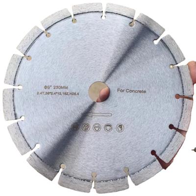 China Disco de cortador de lâmina de serra de diamante de 230 mm de concreto soldado a laser para aplicações pesadas à venda