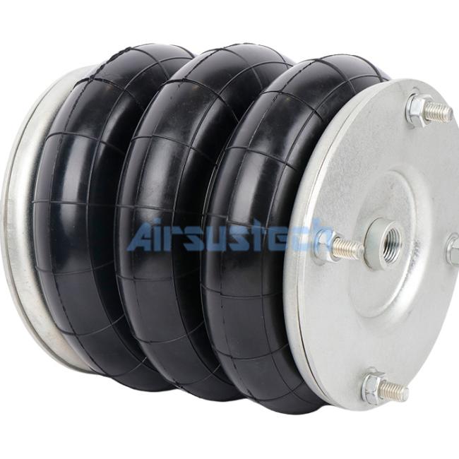 Close-up view of air spring components