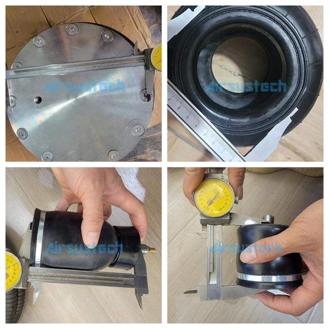 Technician measuring air suspension components