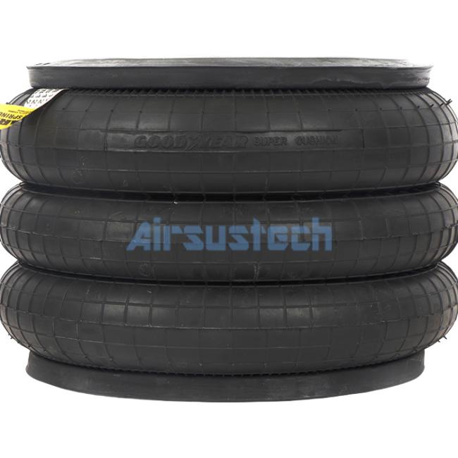 Close-up view of air spring components