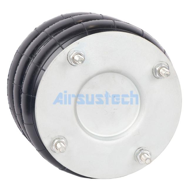 Side view of 3B6 ×3T Flange Connection Air Spring