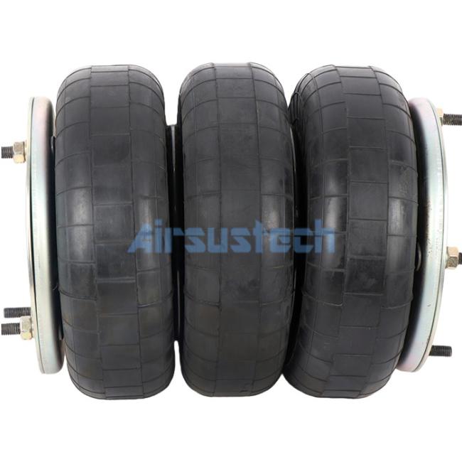 Side profile of 3B10X3T air spring showing mounting plates