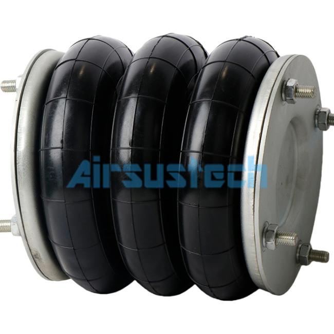 Triple convoluted air spring 3B6X3T side profile
