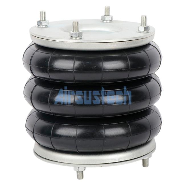6X3 Triple Convoluted Air Spring side profile showing triple convolution design
