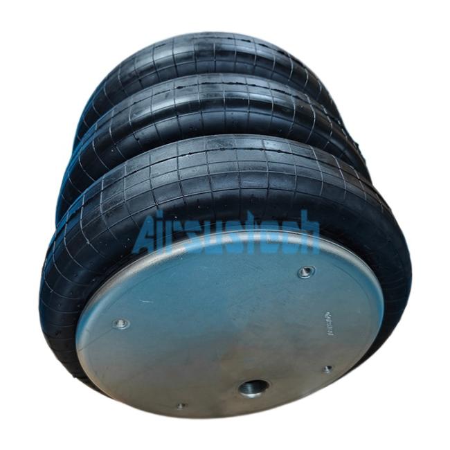 AIRSUSTECH 3B53035 Air Spring top view with mounting holes visible