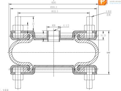 Cina Le singole molle pneumatiche industriali complicate muggiscono Dunlop PNEURIDE 8