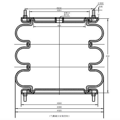 China Cilindro estándar neumático industrial PARKER de tres amortiguaciones de aire con resorte de las circunvoluciones 9109051 12