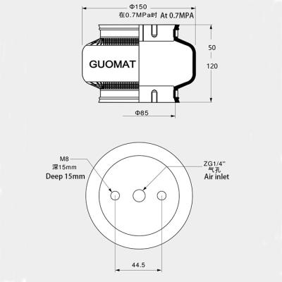 Cina Molle pneumatiche industriali del cuscino eccellente di Goodyear 1B5-510 1B5510 per i sistemi di plastica di consolidamento della pallina in vendita