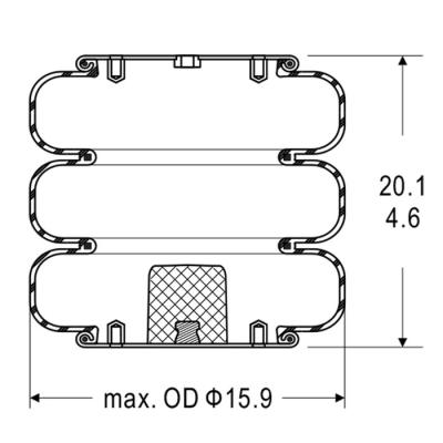 China 404mm Industriële de Assemblagestijl 333 W01-358-7838-Firestone Contitech voet 530-35 436 van de Luchtlentes Te koop