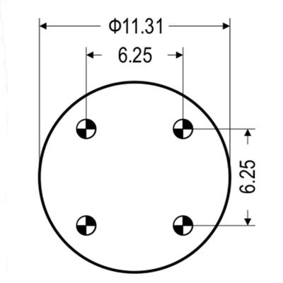 China 404mm Industriële de Assemblagestijl 333 W01-358-7838-Firestone Contitech voet 530-35 436 van de Luchtlentes Te koop