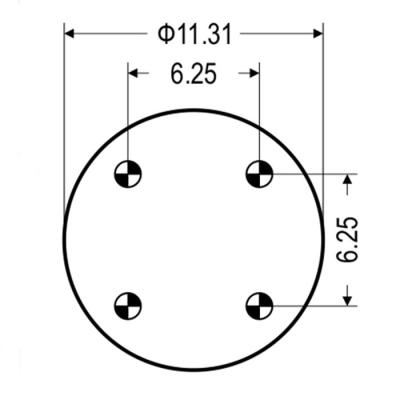 China 3 ingewikkeld Firestone de Assemblagew01-358-7855 Contitech voet 530-35 Industrieel Luchtkussen 522 van de Luchtlentes voor GRANNING 7026 Te koop