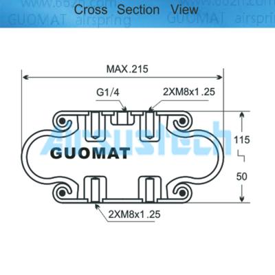 Cina molla pneumatica dell'avvolgimento di Phoenix di 189mm dell'incrocio di gomma del cuscino d'aria singola SP1B07 per il vaglio oscillante in vendita