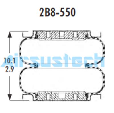 Cina 2B8-550 Goodyear Bellows NO. 579-92-3-530 Sospensione a aria molla Durabilità superiore in vendita