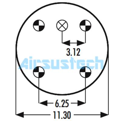 China 3B14-453 Combinación de ajuste de aire de rodillos Goodyear Primavera de aire FT 530-35 436 almohada inflable Contitech en venta