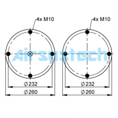 Китай AIRSUSTECH 12X2 Двойной свертывающийся аккумулятор Contitech FD 412-18 DS продается