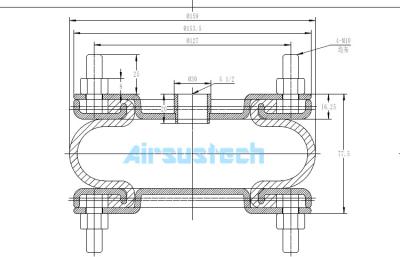 China Norgren M/31081 Sospensione a aria a gomma a molla di 8' di diametro for sale