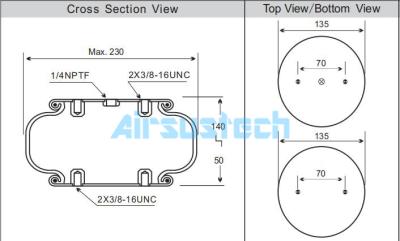 Cina W01-358-7564 1/4NPT Firestone Industrial Air Bellows per macchine trituratrici in vendita