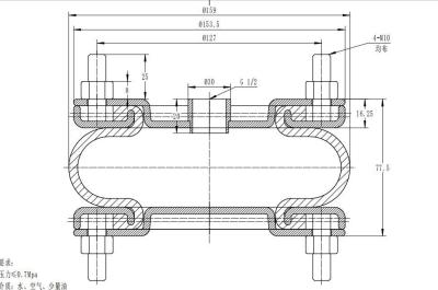 China Parker 9109004 Pneumatic Air Bellows 77.5MM Static Height Single Type Air Spring for sale