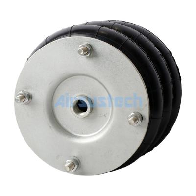 China 8'×3 Piastra d'acciaio Triplice molla ad aria convolta Firestone W01-R58-4056 G1/2 Air Hole for sale