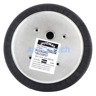 China Working Stroke 105MM AIRSUSTECH 1B5330P07 Single Convoluted Rubber Air Spring for sale