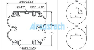 China W01-358-6900 Firesetone Industrial Suspensión de aire de resorte Contitech en venta